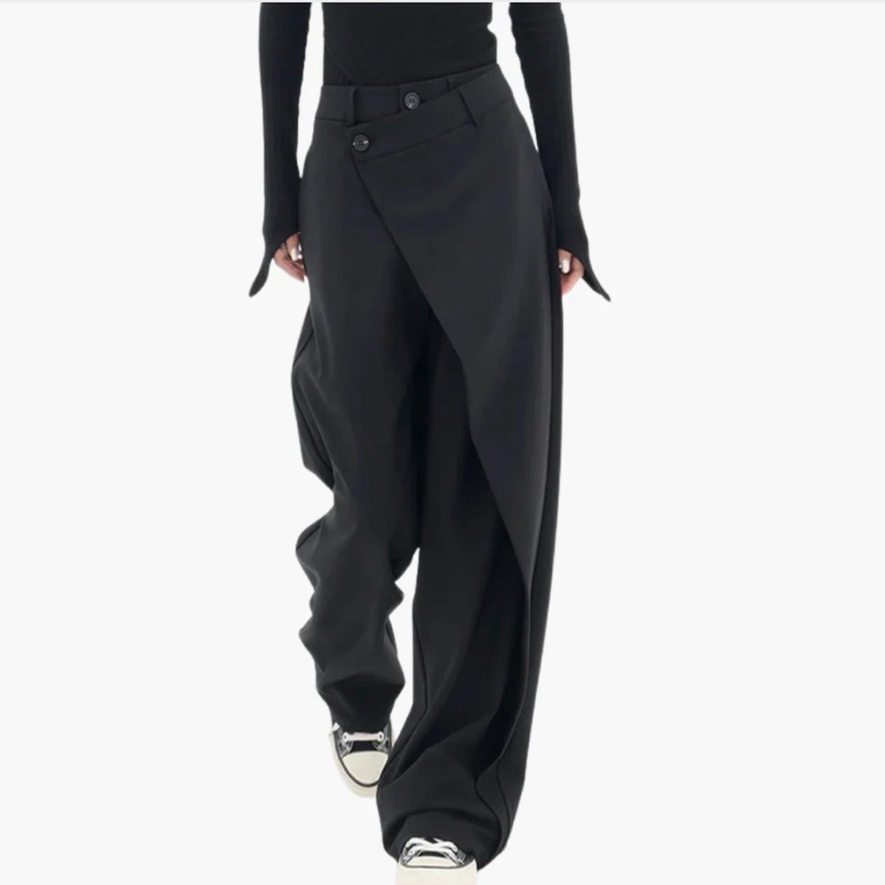 Commense Black Wide-Leg Women's Pants